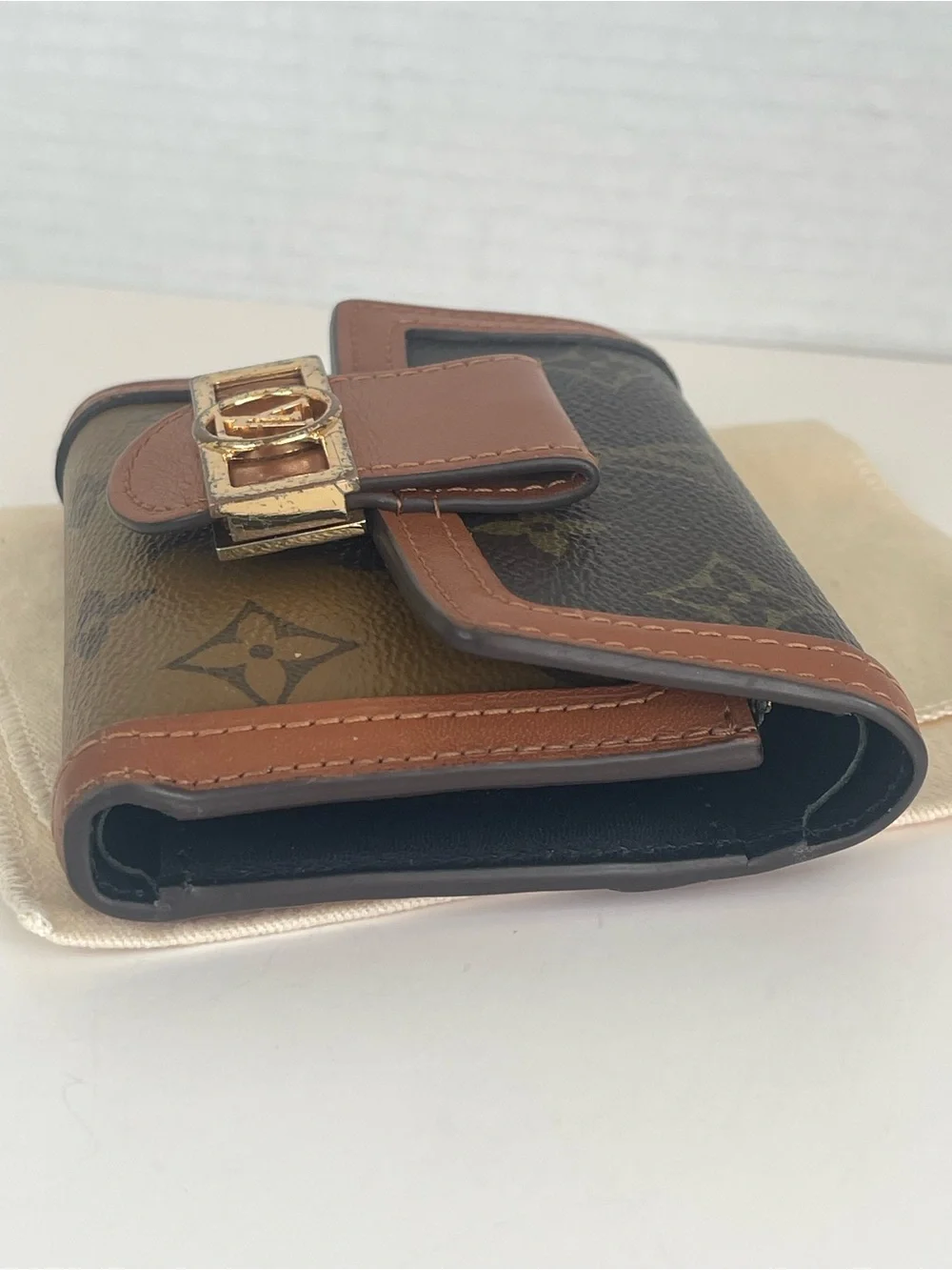 Louis Vuitton Dauphine Compact Wallet with dust bag